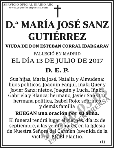 María José Sanz Gutiérrez